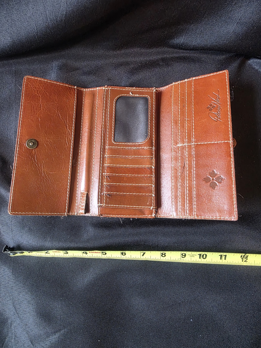 Patricia Nash Cognac Brown Leather Travel Wallet - Picture 6 of 9